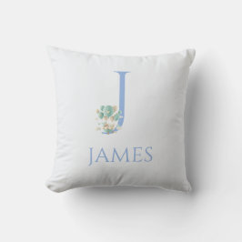 Cojín Decorativo Nombre personalizado Bebé flotando con globos