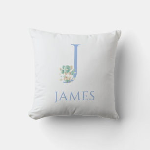 Cojín Decorativo Nombre personalizado Bebé flotando con globos