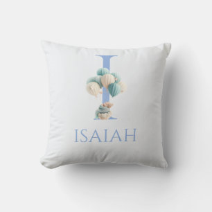 Cojín Decorativo Nombre personalizado Bebé flotando con globos