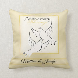 Cojín Decorativo Nombre personalizado, bendiciones de aniversario d