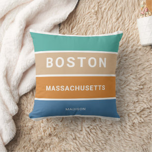Cojín Decorativo Nombre personalizado Boston Massachusetts / TU TEX