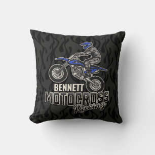 Cojín Decorativo NOMBRE personalizado Carreras Motocross de ciclism