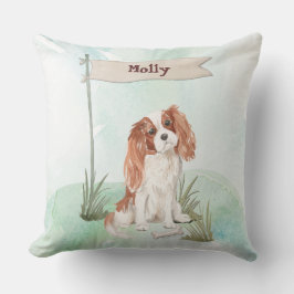 Cojín Decorativo Nombre personalizado Cavalier King Charles Spaniel