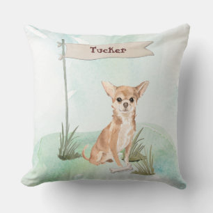 Cojín Decorativo Nombre personalizado Chihuahua mascota perro