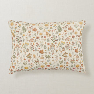 Cojín Decorativo Nombre personalizado Cute Woodland Fox Guardería S