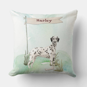Cojín Decorativo Nombre personalizado Dálmata Mascota Perro
