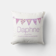 Nombre personalizado Daphne bunting púrpura person