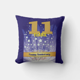 Cojín Decorativo NOMBRE PERSONALIZADO DE 11 Aniversario de 12 Etapa