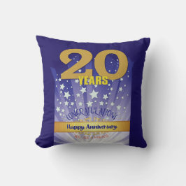 Cojín Decorativo NOMBRE PERSONALIZADO DE 20 Años 12 Aniversario Gra