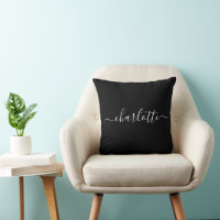 Nombre personalizado de guión minimalista en negro