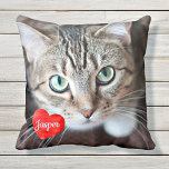 Cojín Decorativo Nombre personalizado de la foto del Mascota modern<br><div class="desc">Celebra a tu mejor amigo con un Mascota personalizado Pillow . El nombre se mostrará en un hermoso corazón acuarela . Personalizar con su propia foto , y nombre . Vea 'personalizar esta plantilla' para cambiar foto y nombre , y vea 'Personalizar' para más opciones de personalizado . Esta almohada...</div>