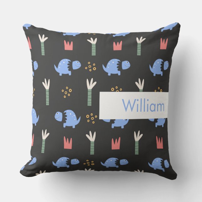 Cojín Decorativo Nombre personalizado de los niños patrón de corte (Anverso)