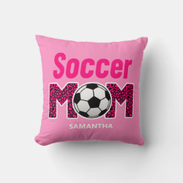 Cojín Decorativo Nombre personalizado de mamá de fútbol personaliza