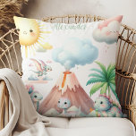 Cojín Decorativo Nombre personalizado Dinosaurio Pastel caprichoso<br><div class="desc">Presentamos nuestro Cojín decorativo de Dinosaurios "Boho Cute", la combinación perfecta de confort y encanto para su espacio vital. Admire el universo caprichoso de los dinosaurios con esta deliciosa almohada de ilustraciones adorables de estilo bohemio. Diseñada con materiales suaves y de alta calidad, nuestra almohada de lanzamiento promete estilo y...</div>