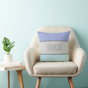 Cojín Decorativo Nombre Personalizado Faux Brillo Brillante
