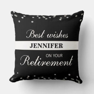 Cojín Decorativo Nombre personalizado, felicitaciones de jubilació
