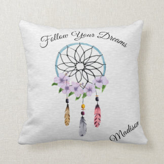 Cojín Decorativo Nombre personalizado flor floral ideal del