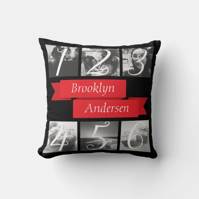 Cojín Decorativo Nombre personalizado, foto, crear la propia (Anverso)