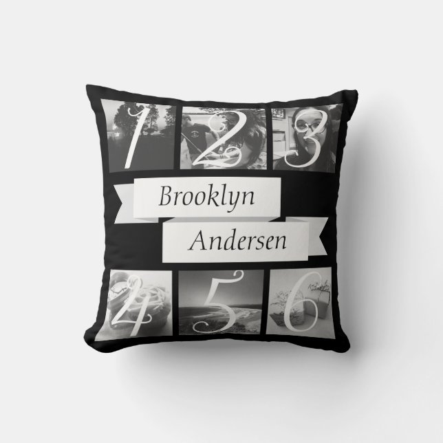 Cojín Decorativo Nombre personalizado, foto, crear la propia (Anverso)