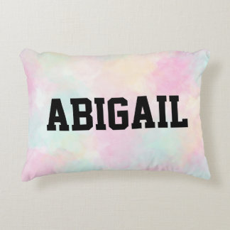 Cojín Decorativo Nombre personalizado fuente universitaria colores