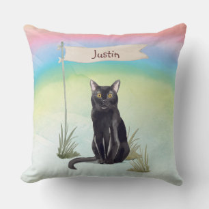 Cojín Decorativo Nombre personalizado gato Bombay mascota