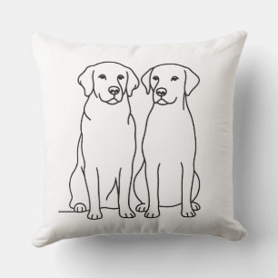 Cojín Decorativo Nombre personalizado Golden Retriever y Labrador M