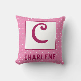 Cojín Decorativo Nombre personalizado inicial