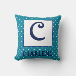 Cojín Decorativo Nombre personalizado inicial