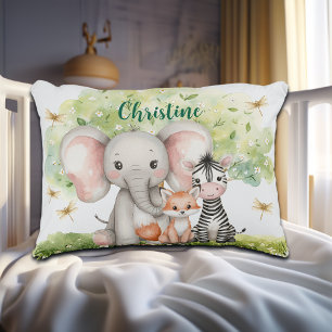 Cojín Decorativo Nombre personalizado Jungle Animals Dragonfly