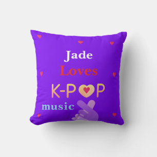 Cojín Decorativo Nombre personalizado K-pop