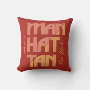 Cojín Decorativo Nombre personalizado Manhattan Nueva York