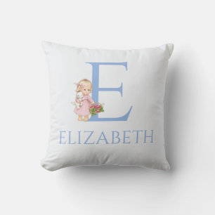 Cojín Decorativo Nombre personalizado Mi pequeña niña con frambuesa