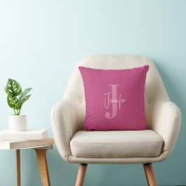 Cojín Decorativo Nombre personalizado moderno Monograma inicial Gir