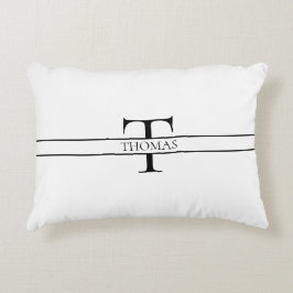 Cojín Decorativo Nombre personalizado monogramado elegante