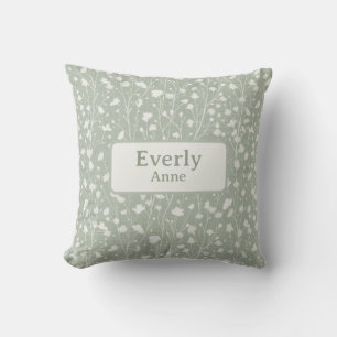 Cojín Decorativo Nombre Personalizado Nursery Decoración Farmhouse 
