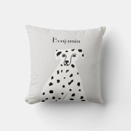 Cojín Decorativo Nombre personalizado Perro dalmatiano Resumen de a
