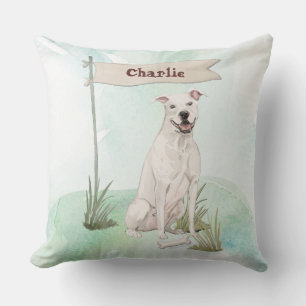Cojín Decorativo Nombre personalizado Perro Mascota americano Staff