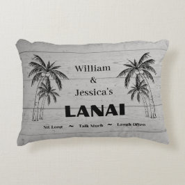 Cojín Decorativo Nombre personalizado Personalizado Lanai Tropical 