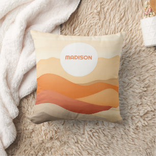 Cojín Decorativo Nombre personalizado Resumen Ilustracion de paisaj