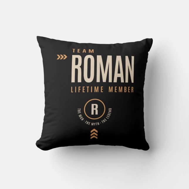 Cojín Decorativo Nombre personalizado romano - Romano divertido (Anverso)