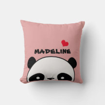 Nombre personalizado rosado de Rubor de Cute Panda