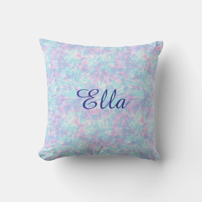 Cojín Decorativo Nombre personalizado Tie & Die (Anverso)