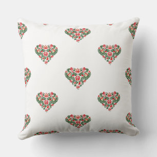 Cojín Decorativo Nombre personalizado Tipografía rosa/ Corazón folc