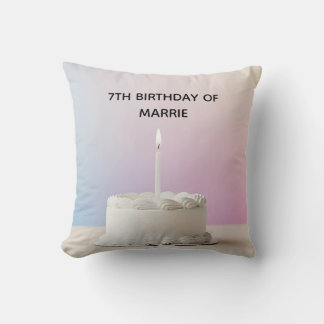 Cojín Decorativo Nombre personalizado y fecha Feliz Cumpleaños