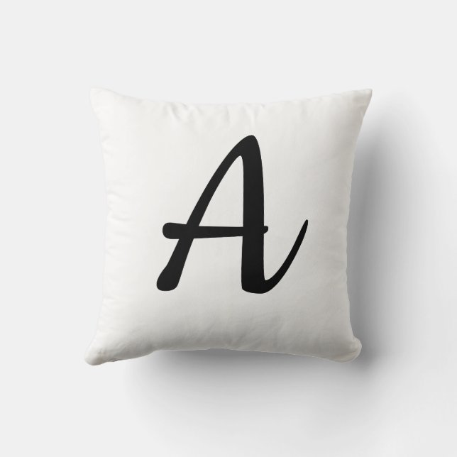 Cojín Decorativo Nombre que comienza con A (Reverso)