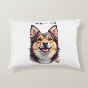 Cojín Decorativo Nombre y Foto Simple Moderno de Mascota Diseño Per