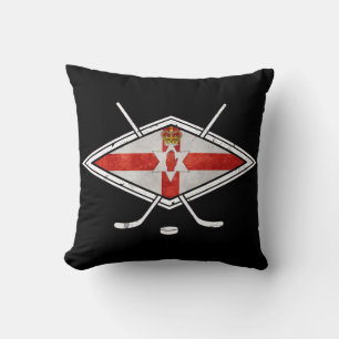 Cojín Decorativo Nombre Y Número De Hockey De Irlanda Del Norte