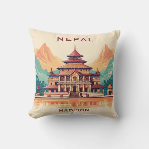 Cojín Decorativo Nombre y texto personalizados Nepal