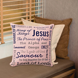 Cojín Decorativo Nombres cristianos de Jesús