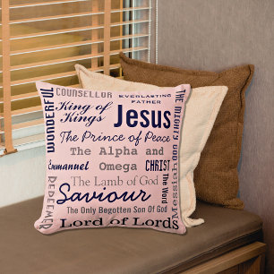 Cojín Decorativo Nombres cristianos de Jesús